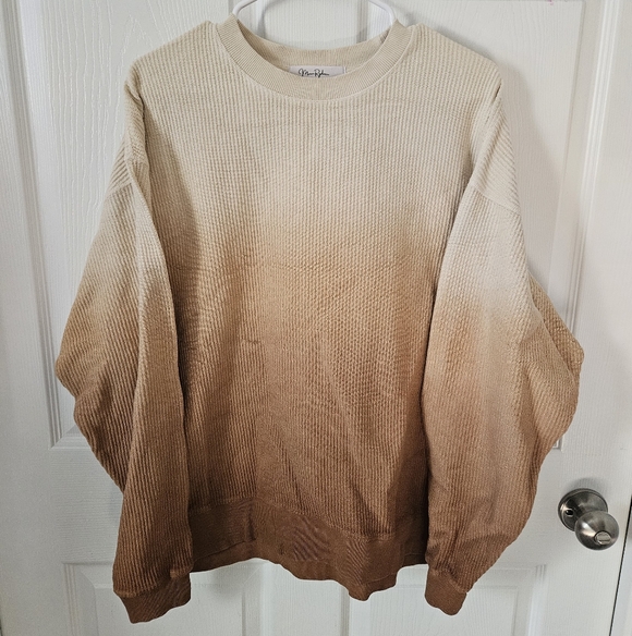 Moon Ryder Tops - Moon Ryder Ombre Corded Crewneck Sweatshirt